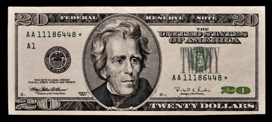 1996 Fancy Repeating Serial Number 20 Dollar Star Note - 11186448 - 1996 Twenty Dollar Fancy Serial Star Note - Fr.2083-A*