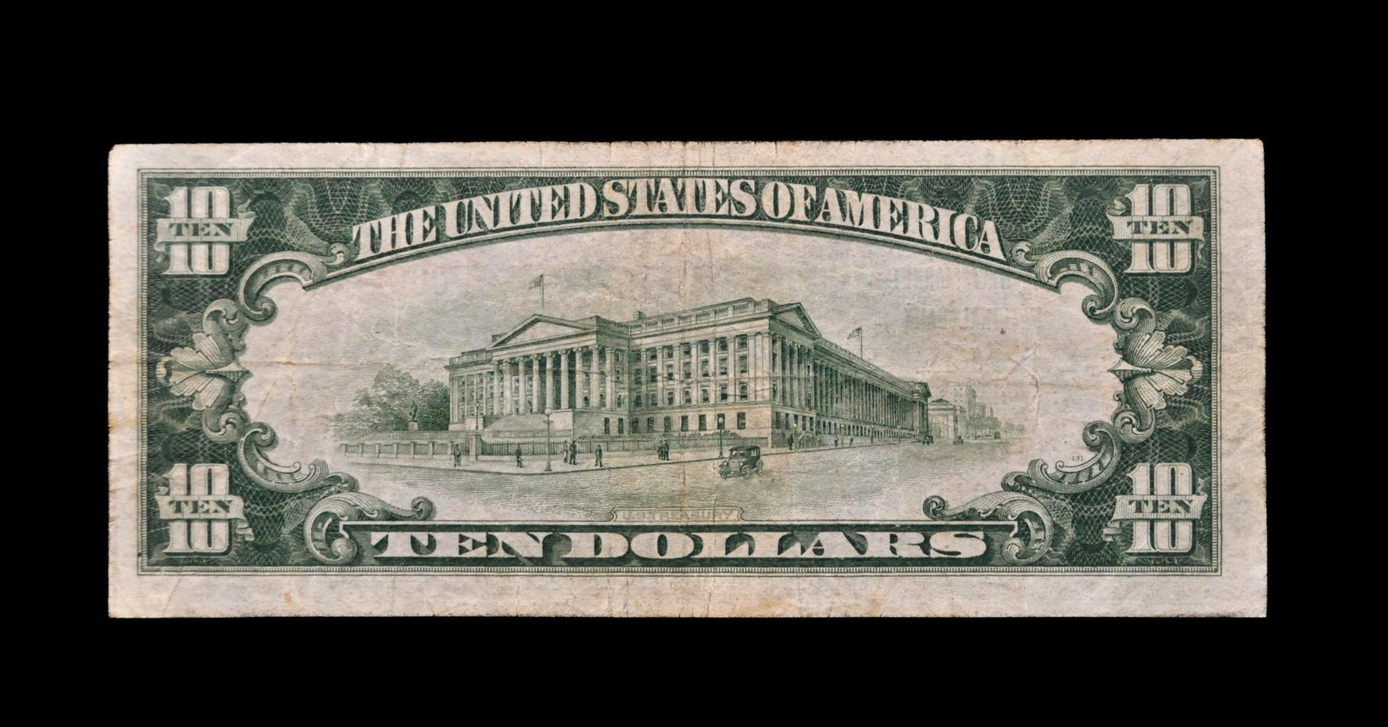 RARE 1929 Newmarket New Hampshire 10 Dollar National Currency Note - Type 1 - 1929 Brown Seal Ten Dollar NH Charter Note - Charter 1330
