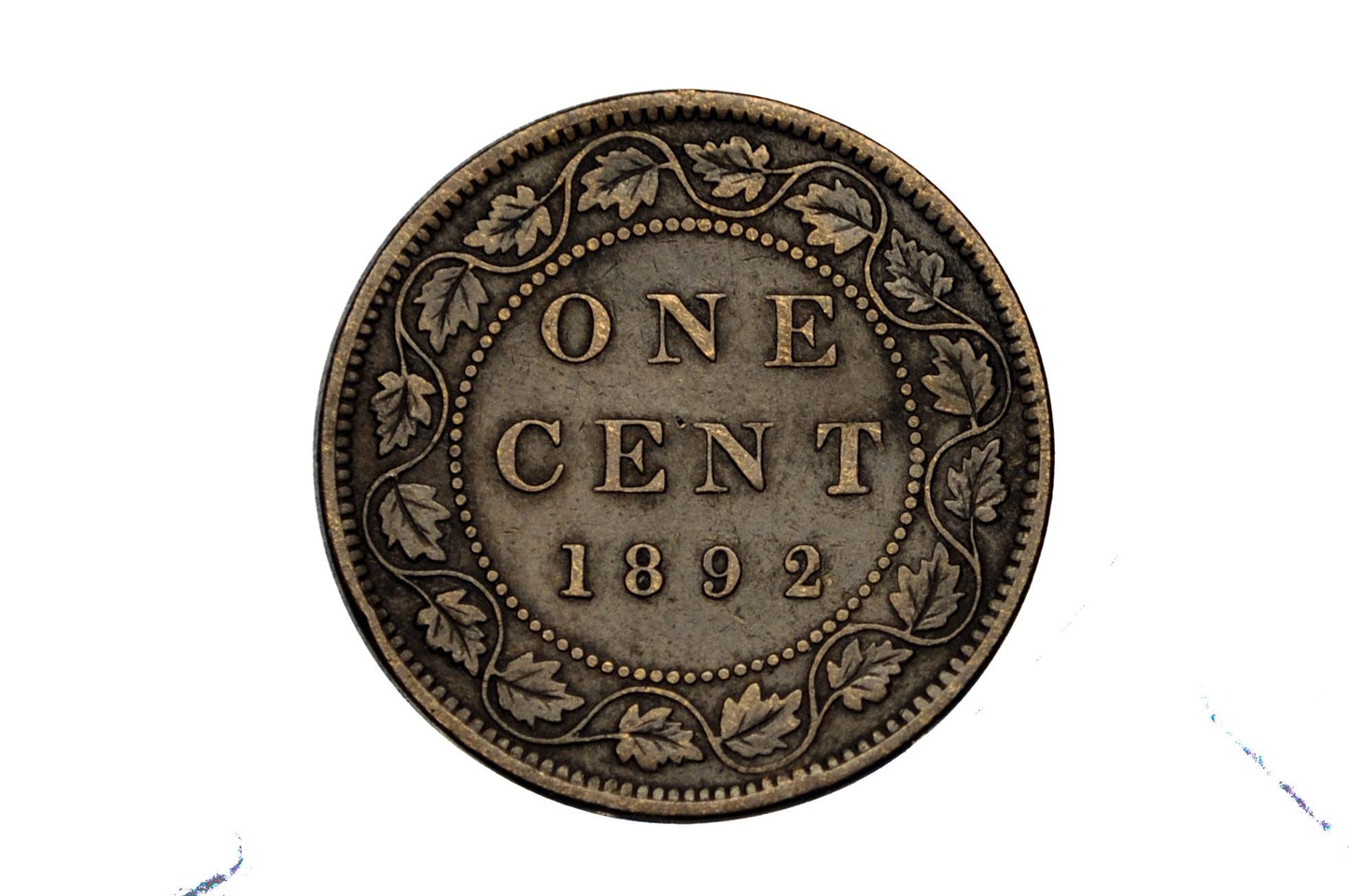 1892 Canadian One Cent - XF (Extremely Fine) Condition - Queen Victoria - 1892 Large Cent - 1892 Penny Canada 1 Cent 1892