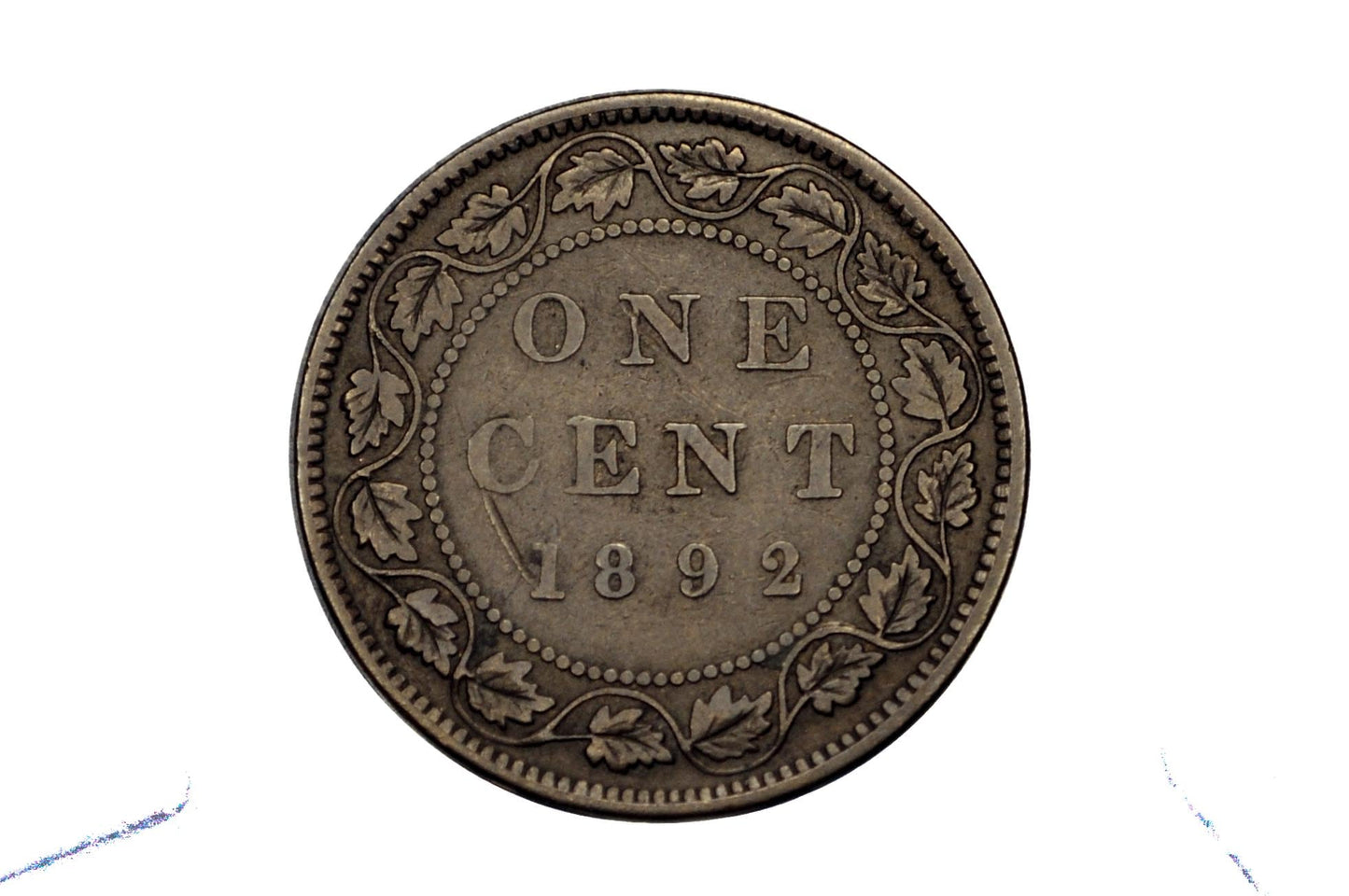 1892 Canadian One Cent - XF (Extremely Fine) Condition - Queen Victoria - 1892 Large Cent - 1892 Penny Canada 1 Cent 1892