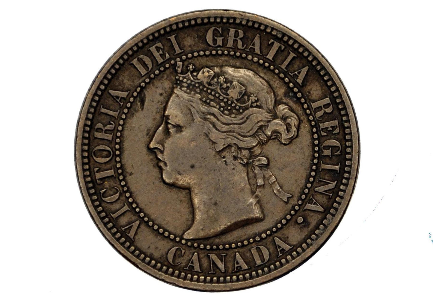 1891 Canadian One Cent - XF (Extremely Fine) Condition - Large Date, Large Leaf, Obv. 2 Variety - 1891 Penny Canada 1 Cent 1891