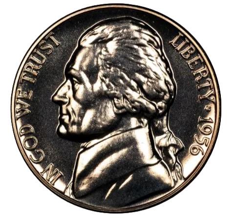 1956 P&D Jefferson Nickel - Choose by Grade and Mint - Denver Mint, Philadelphia Mint - 1956 Nickel