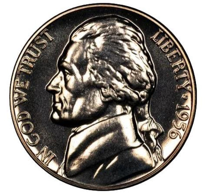 1956 P&D Jefferson Nickel - Choose by Grade and Mint - Denver Mint, Philadelphia Mint - 1956 Nickel