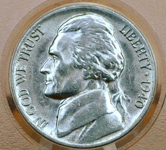 1940 Pds Jefferson Nickels - P,D,S - Choose By Mint Mark And Grade - 1940 S Jefferson Nickel 1940 D Jefferson Nickel 1940 P