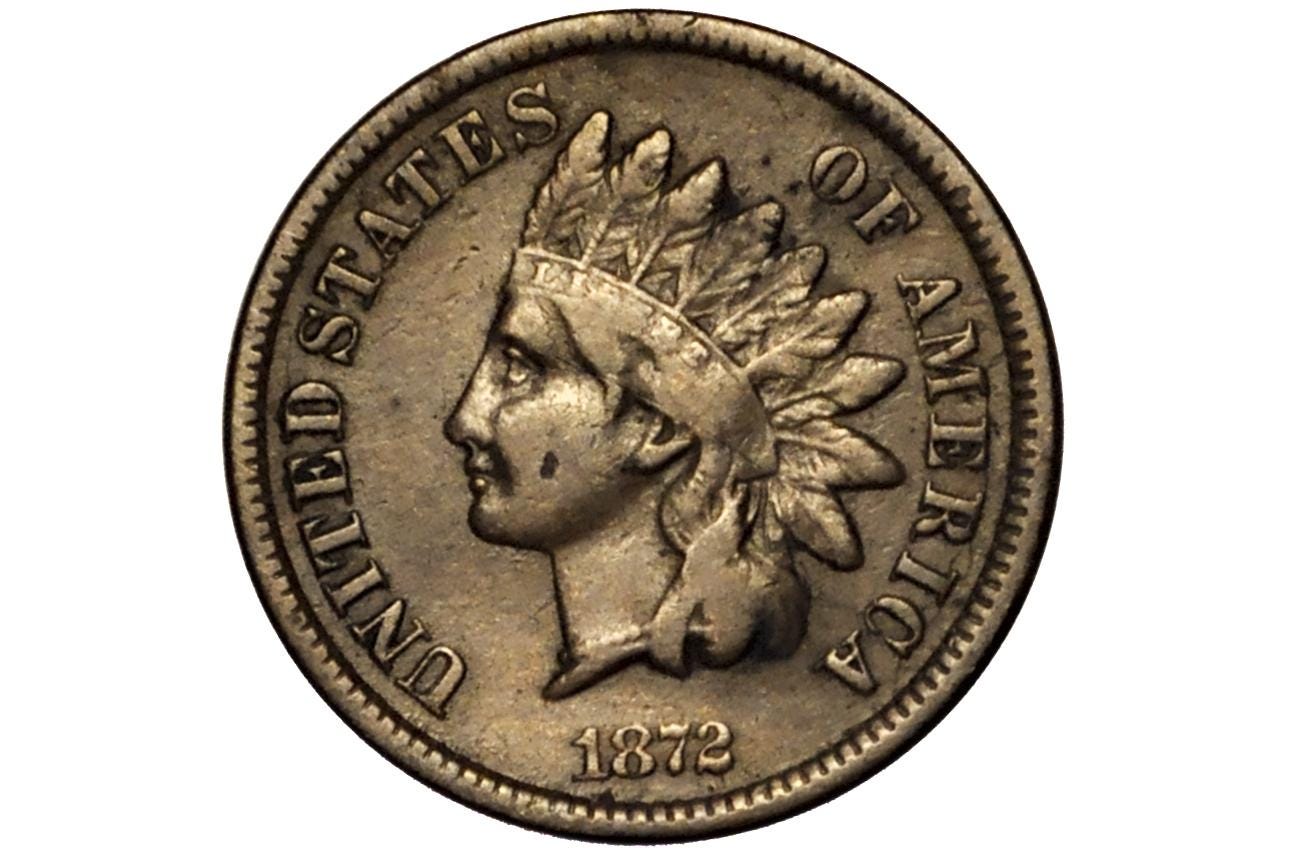 1872 Indian Head Penny - Choose by Grade / Condition - Key Date Indian Head - 1872 Cent, Hard to find Date