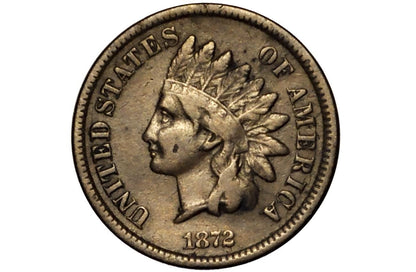 1872 Indian Head Penny - Choose by Grade / Condition - Key Date Indian Head - 1872 Cent, Hard to find Date