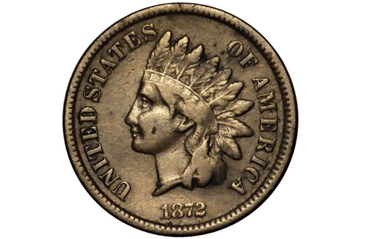 1872 Indian Head Penny - Choose by Grade / Condition - Key Date Indian Head - 1872 Cent, Hard to find Date