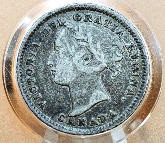 1882 Canadian Ten Cent - VF (Very Fine) Grade / Condition - 10 Cent Canada 1882 10 Cent Silver - Queen Victoria, Low Mintage Coin