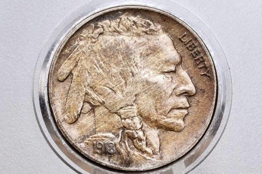 1918 Buffalo Nickel - Choose by Grade / Condition - Vintage US Coin - 1918 P Nickel - Philadelphia Mint
