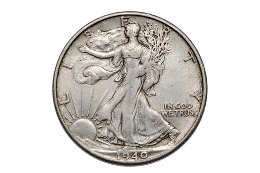 1940-S Walking Liberty Silver Half Dollar - Choose by Grade / Condition - Philadelphia Mint - 1940 S, 1940 P Liberty Walking