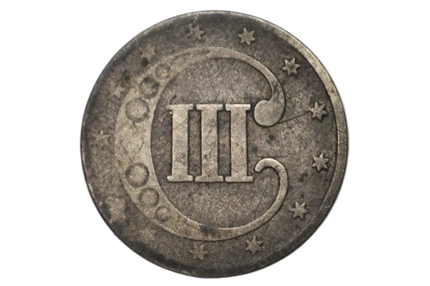 1853 Three Cent Silver US Coin - Choose by Grade / Coin - 1853 3 Cent Trimes Silver 3 Cent Piece - Great Collection Piece