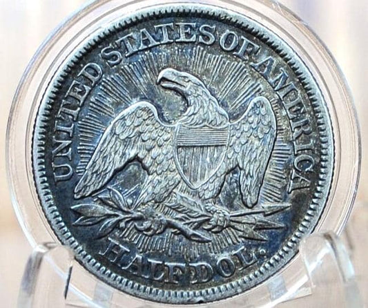 1853 Seated Liberty Half Dollar - AU Grade / Condition, Beautiful Coin, Lustrous - 1853 Liberty Seated Silver Half Dollar 1853 - Authentic