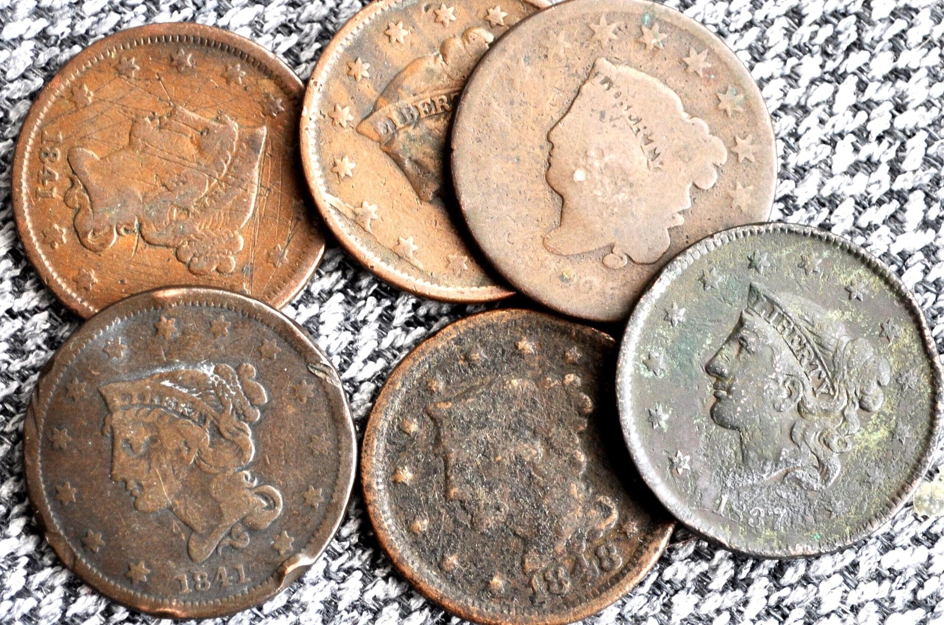 Cull US Large Cents - Heavy Wear, Scratches, Corrosion etc. - Coronet, Braided Hair, Bobby Head, Classic Head, Low Cost US Large Cents