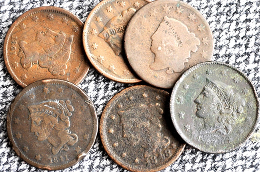 Cull US Large Cents - Heavy Wear, Scratches, Corrosion etc. - Coronet, Braided Hair, Bobby Head, Classic Head, Low Cost US Large Cents