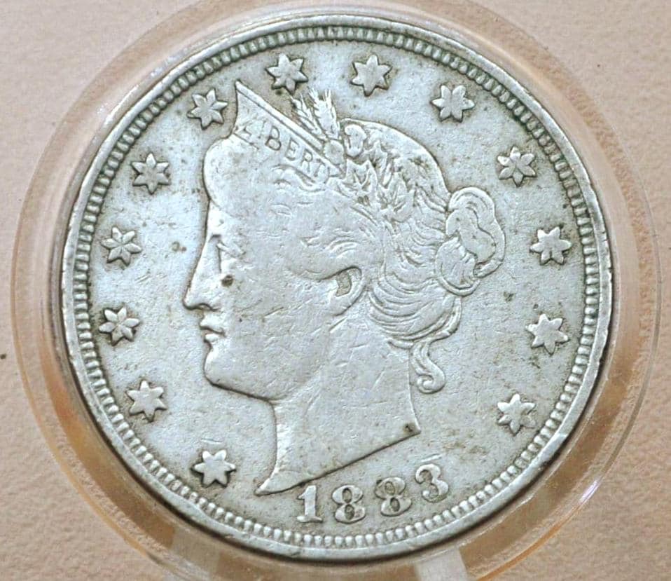 1883 V Nickel WITH Cents - Rarer Variety 1883 V Nickel W/Cents - First Year - Choose By Grade / Condition - 1883 Liberty Head Nickel