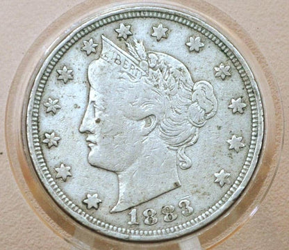 1883 V Nickel WITH Cents - Rarer Variety 1883 V Nickel W/Cents - First Year - Choose By Grade / Condition - 1883 Liberty Head Nickel