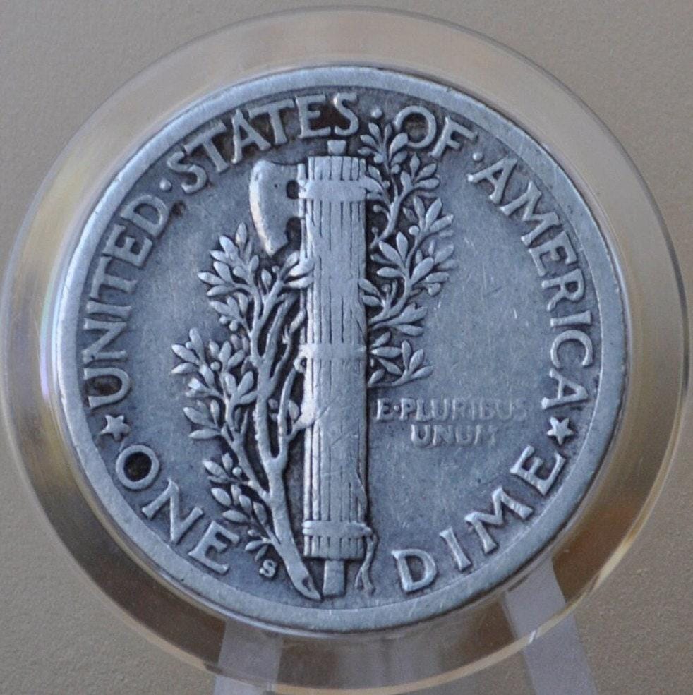 1931-S Mercury Silver Dime - G-VF (Very Fine) Grades; Choose by Grade - San Francisco Mint - Better Date - 1931 S Winged Liberty Head Dime