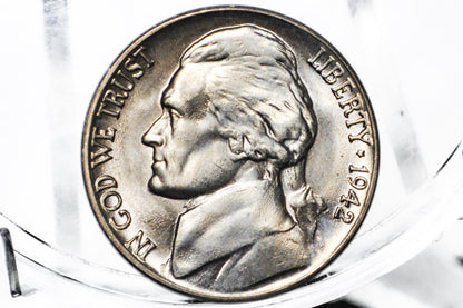 1942 Jefferson Nickel Type 1, P&D Mints - Jefferson Nickel 1942 Type One - Philadelphia and Denver Mints