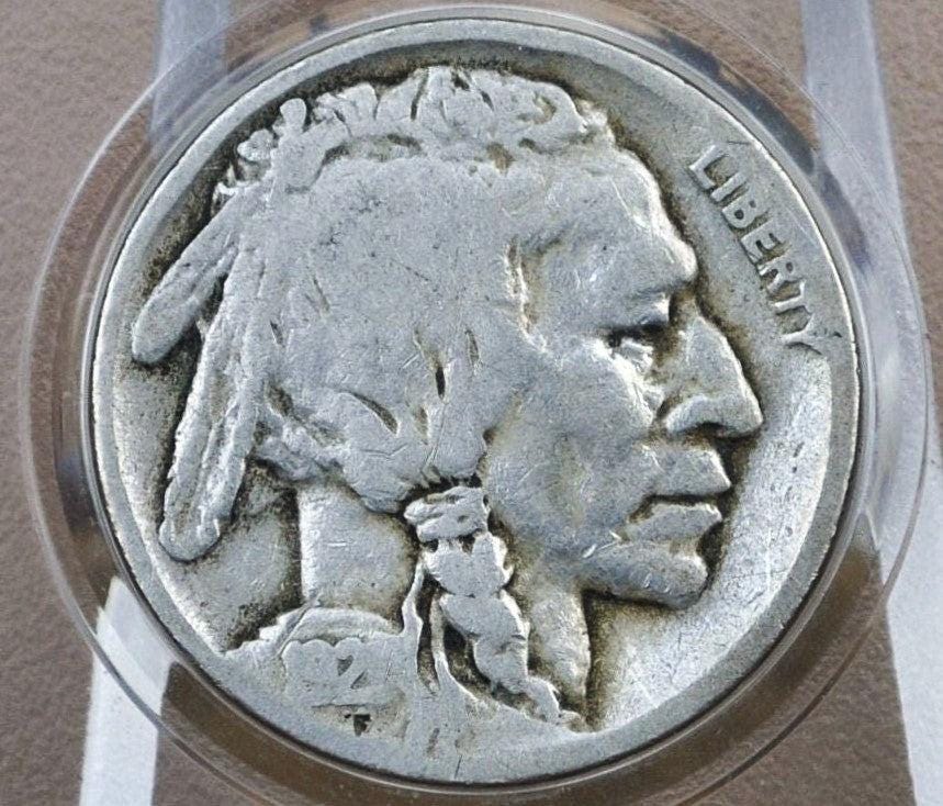 1921-S Buffalo Nickel - Choose by Grade, Condition - San Francisco Mint - Vintage US Coin - Clear Date - 1921 S Nickel