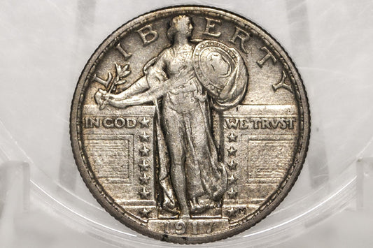 1917 Standing Liberty Quarter Type 2 - VF (Very Fine) Details - Great Coin - 1917 Standing Liberty Quarter Type II