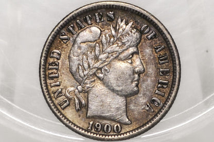 1900-S Barber Dime - Choose by Grade / Condition - San Francisco Mint - 1900-S Barber Dime - Silver Dime