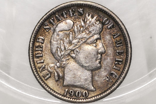 1900-S Barber Dime - Choose by Grade / Condition - San Francisco Mint - 1900-S Barber Dime - Silver Dime