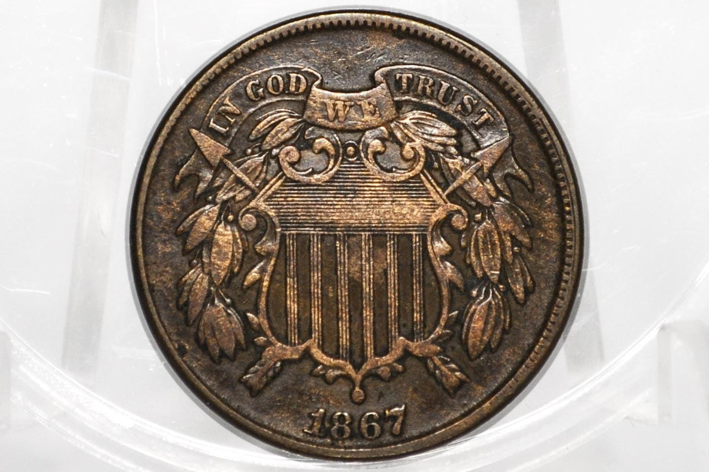 1867 Two Cent US Coin - Choose by Grade / Condition - Civil War Era - 2 Cent Piece 1867