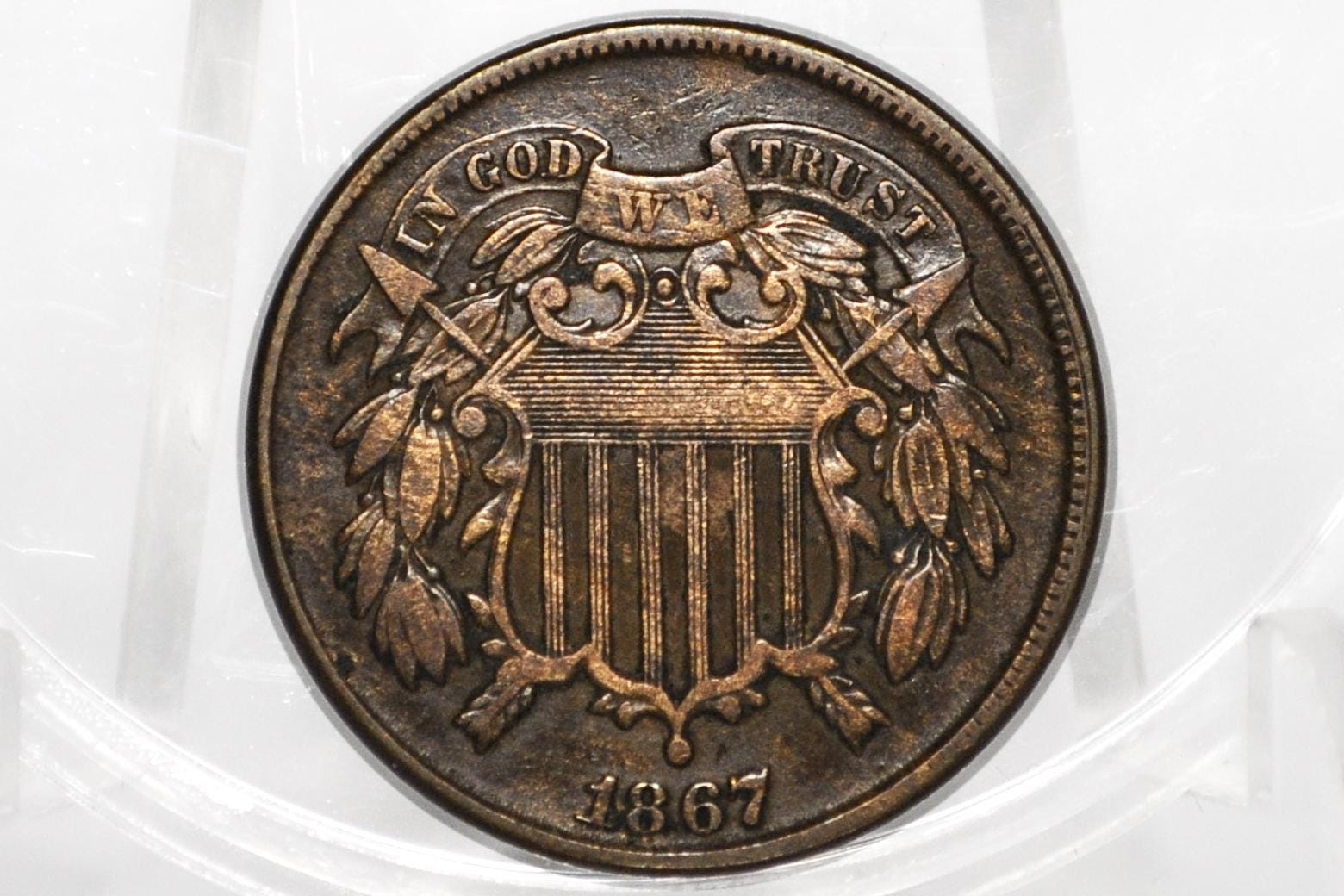 1867 Two Cent US Coin - Choose by Grade / Condition - Civil War Era - 2 Cent Piece 1867
