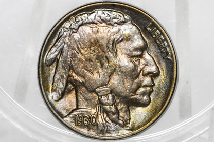 1930 Buffalo Nickel - F-XF (Fine to Extremely Fine) Grades; Choose by Grade - 1930 Indian Head Nickel 1930 - Philadelphia Mint - 1930 Nickel
