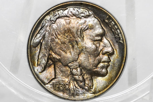 1930 Buffalo Nickel - F-XF (Fine to Extremely Fine) Grades; Choose by Grade - 1930 Indian Head Nickel 1930 - Philadelphia Mint - 1930 Nickel