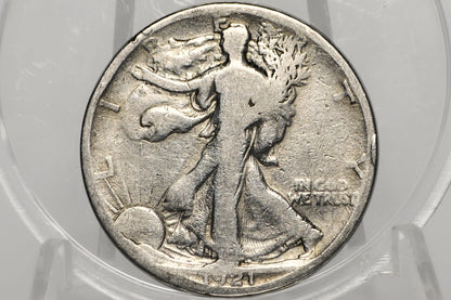 1921-S Walking Liberty Silver Half Dollar - G (Good) -Key Date- San Francisco Mint- 1921 S Wlh - Half Dollar 1921S Liberty Walking Half