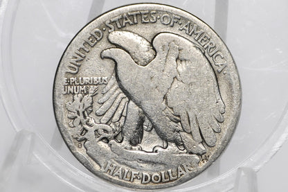 1921-S Walking Liberty Silver Half Dollar - G (Good) -Key Date- San Francisco Mint- 1921 S Wlh - Half Dollar 1921S Liberty Walking Half