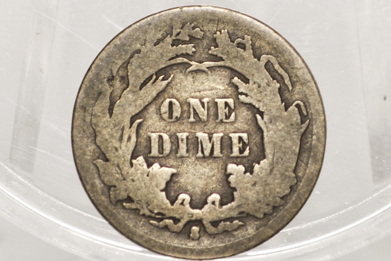 1891-S Seated Liberty Dime - VG Condition - 1891 S Silver Dime / 1891 Liberty Seated Dime - Lower Mintage Date -