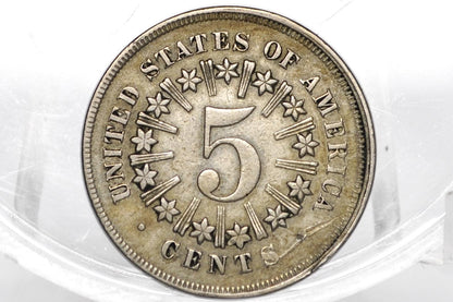 1866 Shield Nickel With Rays - Choose by Grade / Condition - 1866 Nickel - Shield Type Nickel 1800's - Shield Nickels