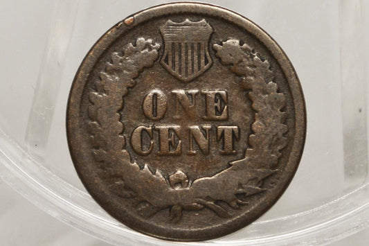 1864-L Indian Head Penny - VF, Damaged, Affordable Coin - 1864 L Cent - Bronze Variety L Cent