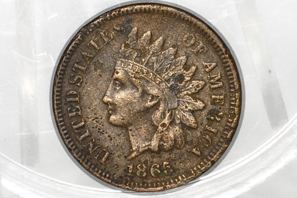 1865 Indian Head Penny - Choose by Grade - Civil War Era Coin - 1865 Cent US One Cent 1865 Indian Head Cent - Early Date