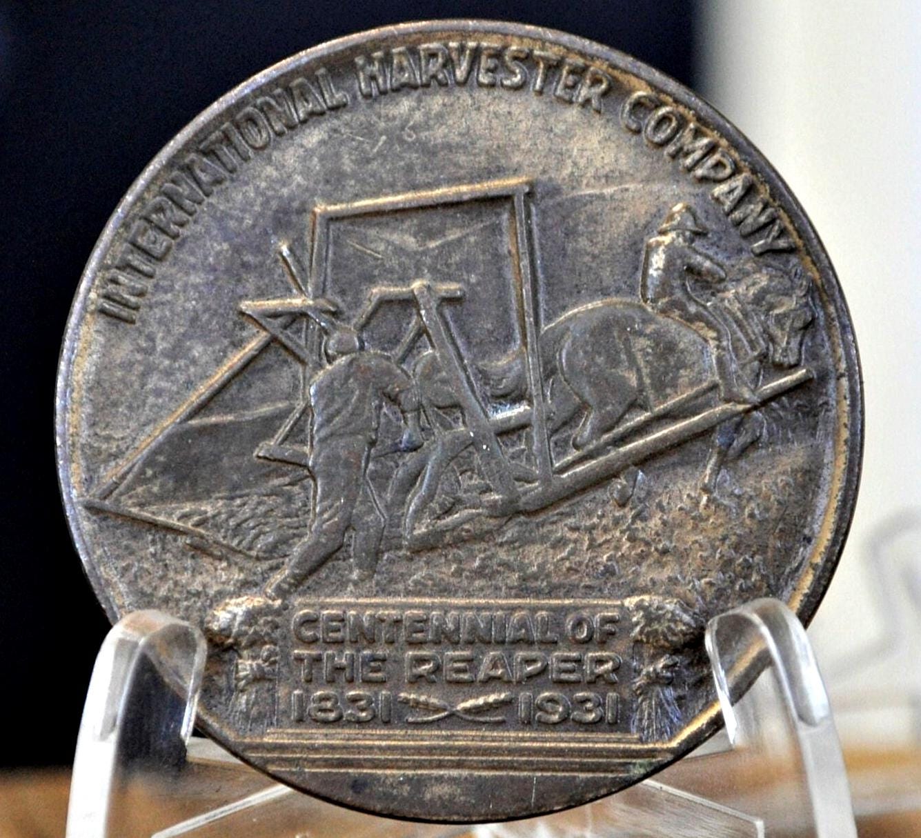 1931 International Reaper Centennial - Cyrus Mccormick - 1831-1931 Anniversary Medal - Bronze Harvester Company Commemorative Token