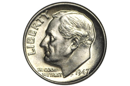 1947 Pds Roosevelt Silver Dimes - Choose Mint And Grade - Roosevelt Dime 1947 P, 1947 D Dime, 1947 S Dime - Circulated & Uncirculated Dimes