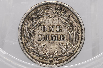1902-O Barber Silver Dime - AU Details, Better Date! New Orleans Mint 1902 Dime