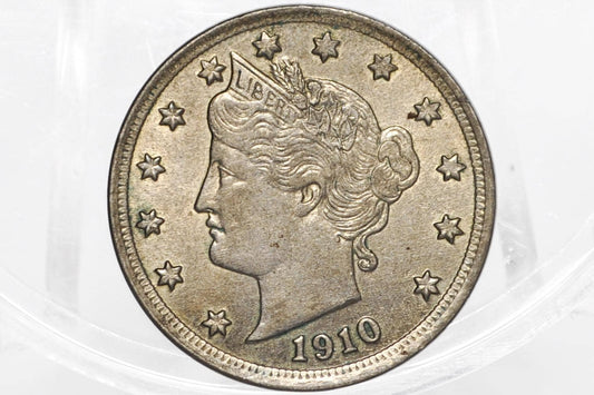 1910 V Nickel - 1910 Liberty Head Nickel - Choose by Grade / Condition - Liberty Nickel - Collectible, Great for Jewelry