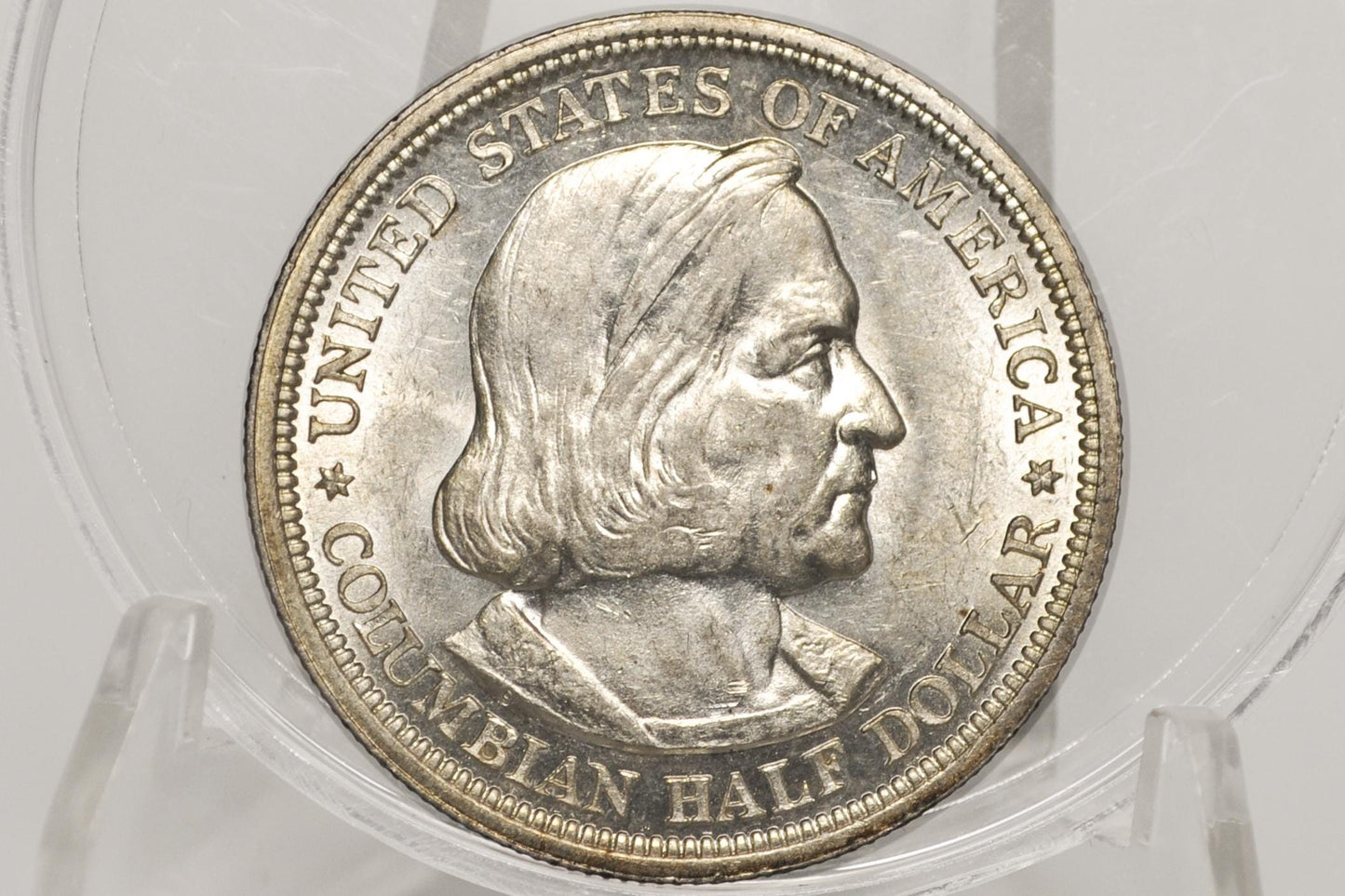 1893 Columbian Silver Commemorative Half Dollar - Chicago Worlds Fair Half Dollar 1893 World's Columbian Exposition Half Dollar 1892