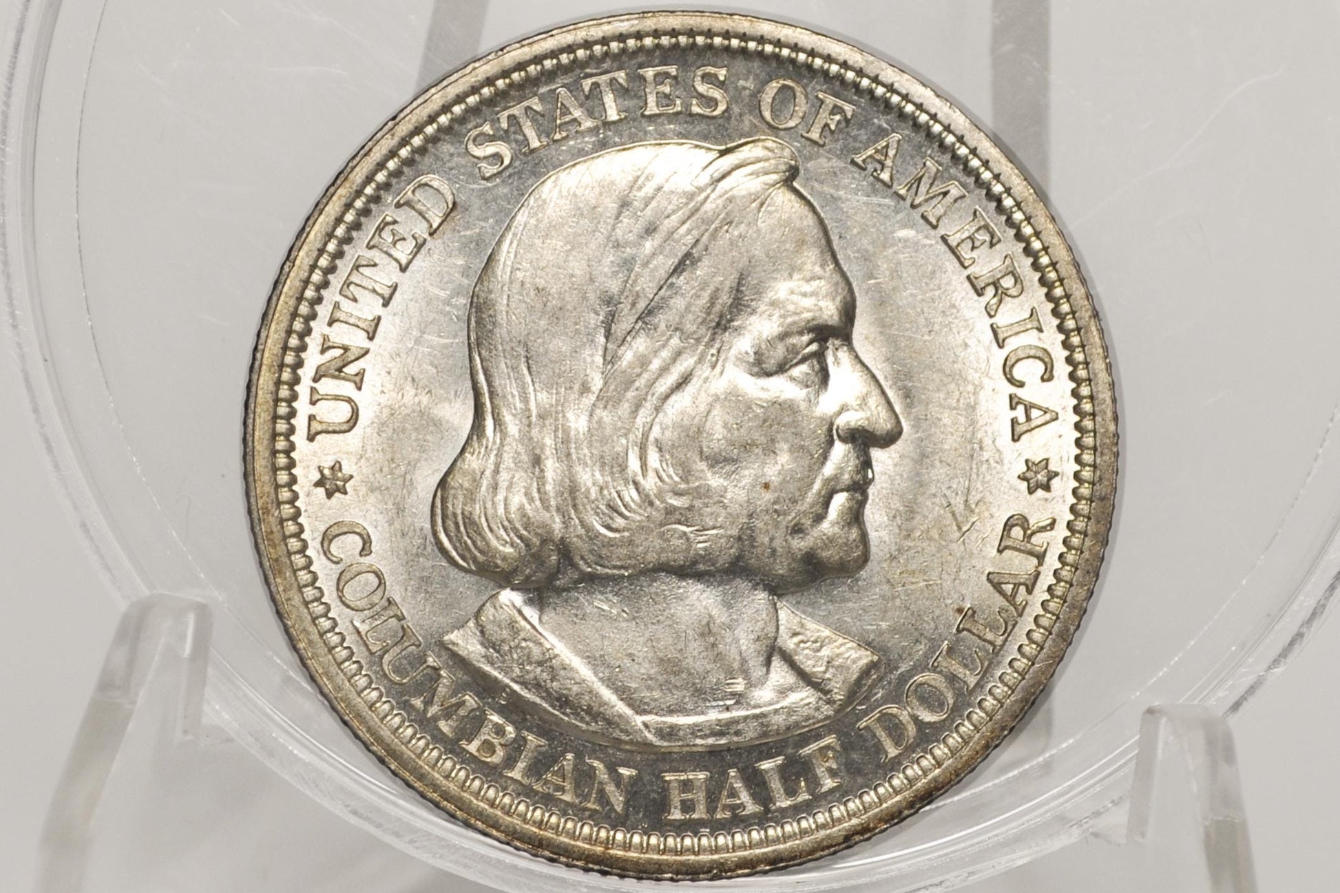 1893 Columbian Silver Commemorative Half Dollar - Chicago Worlds Fair Half Dollar 1893 World's Columbian Exposition Half Dollar 1892