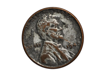 1948 Lincoln Wheat Penny Chemistry Experiment Plated Coin - Unique Lincoln Penny Science Experiment Obverse
