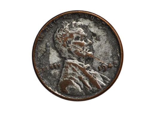 1948 Lincoln Wheat Penny Chemistry Experiment Plated Coin - Unique Lincoln Penny Science Experiment Obverse