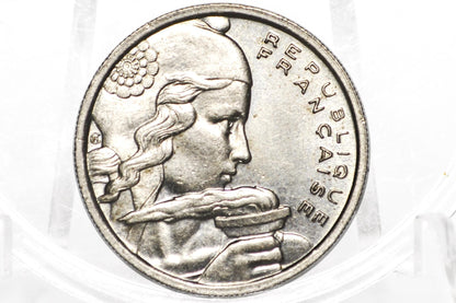 1958-B French 100 Francs Coin - UNC - Rarer Date - One Hundred Franc Coin 1958 France - French Coins
