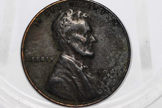 1941 Wheat Penny Weird Color - WWII Era 1941 US Cent - WW2 Wheat Penny - 1941 Wheat Back Lincoln Penny