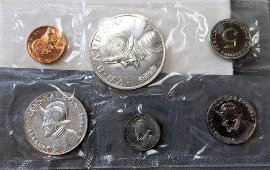 1972 Panama Silver Proof Set (6 Coins, OGP) – Low Mintage (13,322)