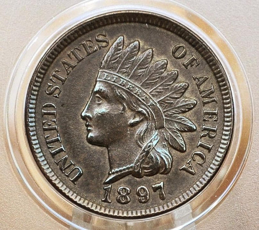 1897 Indian Head Penny - Choose by Grade / Condition - Good Date - Indian Head Cent 1897 - 1897 Penny