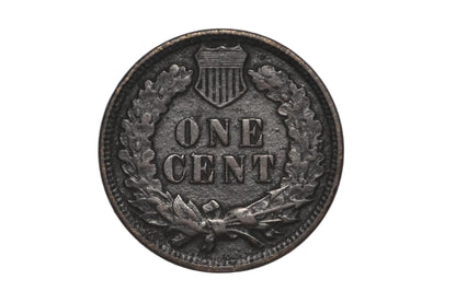 1909 Indian Head Penny Dark Natural Patina, Final Year of Issue, No Mint Mark - 1909 Indian Head Cent with Heavy Original Oxidation