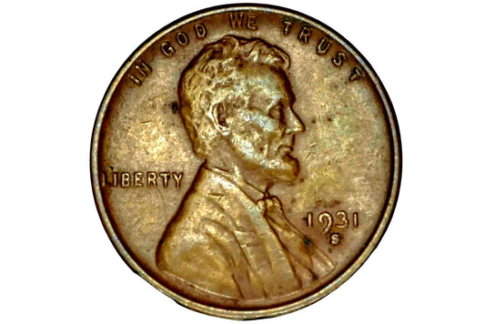 1931-S Wheat Penny - VF Grade / Condition - San Francisco Mint - Key Date Wheat - 1931S Wheat Back Cent Wheat Ear 1931 S